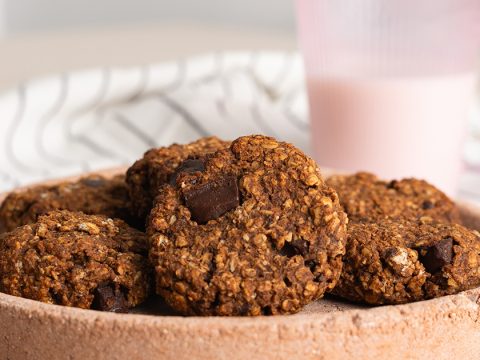 Εύκολα Cookies Βρώμης με Αμύγδαλο και Σοκολάτα, Χωρίς Ζάχαρη