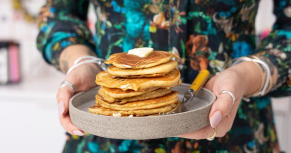 Πρωτεϊνικά pancakes κινόα